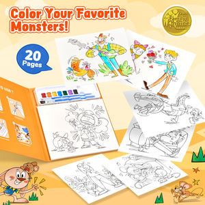 Joycat pintura con agua libro para colorear lío libre acuarela pintura libros niños pequeños y niños arte artesanía regalo dibujo con pincel - Product Image 4
