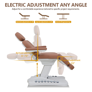 Customizable Beauty Salon Bed Featuring Dual Adjustment Modes LED Lighting 3 or 4 Motors Suitable Spa Eyelash Extension Services - Product Image 3