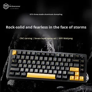 Tastiera Meccanica Forerunner <span class=keywords><strong>K75</strong></span> 75% Layout in Alluminio CNC, USB RGB Retroilluminata, Hot Swappable, Switch Neri, Dimensioni Complete, Inclinazione Regolabile per Gaming - Product Image 5
