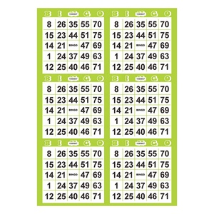 Factory Direct Bingo Tickets Full-<b>Color</b> Variable Data Digital Printing Premium Art Paper - Product Image 2
