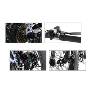 Vélo électrique pliable <span class=keywords><strong>mini</strong></span> à pneus larges de 20 pouces pour adultes, 36V 10Ah, 7 vitesses, vélo de montagne électrique, moteur 250W, cadre en aluminium, autonomie maximale - Product Image 6