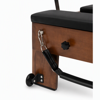 Reformer de Pilates en bois de noyer naturel, certifié CE, machine d'entraînement de luxe réglable pour la maison avec système à ressorts