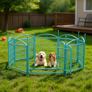 Recinto per cani in metallo resistente a 8 pannelli, 24 pollici, pieghevole, per cani di piccola e grande taglia, per uso interno ed esterno - Product Image 2