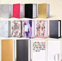 Organisateur d'échantillons en cuir PU rigide pour présentation de couleurs de gel d'ongles, accessoire pratique, livre de nuancier de couleurs pour ongles