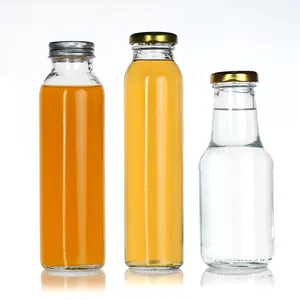 Lieferanten leere 500 ml 16 oz quadratische Getränk-Glasflasche für Kombucha Smoothie kaltgepresster Saft