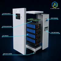 Batterie de stockage d'énergie domestique LiFePO4 51,2 V 360 Ah 18,43 kWh pour système d'énergie solaire
