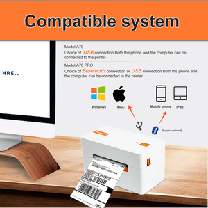 Aiyin 3inch 80 mét <span class=keywords><strong>Mini</strong></span> Bluetooth Máy in nhiệt vận chuyển nhãn Máy in mã vạch cho thuận tiện in ấn - Product Image 5