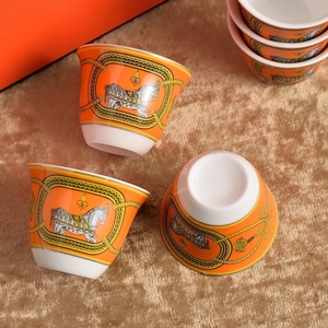 Juego de Tazas de Espresso de Porcelana Fina de Lujo Clásico - 6 Piezas, Regalo de Inauguración para el Hogar - Product Image 3