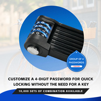 Tonyon accessoires de vélo antivol Durable Ebike serrures pliantes 1000mm 4 combinaison numérique vélo pliant serrure