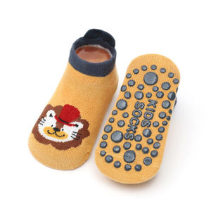 Calcetines de algodón con dibujos animados para bebé, calcetines antideslizantes de suela blanda con dibujos de animales para recién nacido, calcetines para niño y niña, otoño e invierno - Product Image 2