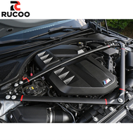 Batang Penyangga Mesin Depan Dry Carbon untuk BMW G80 G81 G82 G83 M3 M4 G87 M2, Batang Penopang Ruang Mesin, Sekrup Paduan Titanium