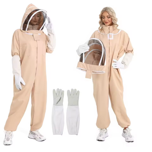 Vêtements <span class=keywords><strong>d</strong></span>'<span class=keywords><strong>apiculteur</strong></span> blancs et bruns, combinaison <span class=keywords><strong>d</strong></span>'<span class=keywords><strong>apiculteur</strong></span> avec voile <span class=keywords><strong>d</strong></span>'équipement apicole, avec gants <span class=keywords><strong>d</strong></span>'<span class=keywords><strong>apiculteur</strong></span> - Product Image 2