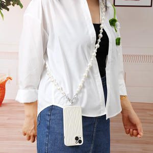 Perle universelle coque de <span class=keywords><strong>téléphone</strong></span> <span class=keywords><strong>bandoulière</strong></span> lanière perle <span class=keywords><strong>bandoulière</strong></span> <span class=keywords><strong>téléphone</strong></span> lanière <span class=keywords><strong>bijoux</strong></span> perlé <span class=keywords><strong>téléphone</strong></span> chaîne Bling mode - Product Image 4