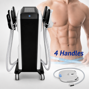 Machine de massage corporel complète professionnelle à 4 poignées, écran tactile, paramètres réglables, commande filaire manuelle, conception mobile sur pied - Product Image 6