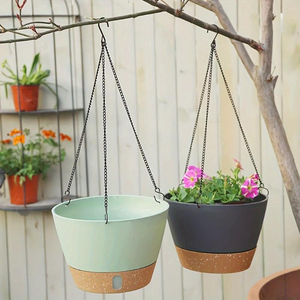 <span class=keywords><strong>Fioriere</strong></span> <span class=keywords><strong>Sospese</strong></span> dal Design Moderno e Minimalista con Livello d'Acqua Visibile e Foro di Drenaggio, Autoirriganti per Uso Interno/Esterno - Product Image 4