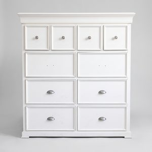 <b>Tallboy</b> 10-Drawer Radiata/MDF European Design Wardrobe-10-Shelf Tall Freestanding Storage Cabinet Durable Modern Clothes Storage - Product Image 4