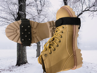 Couvre-chaussures à crampons en caoutchouc antidérapants YTD pour la glace et la boue, avec picots métalliques pour l'escalade