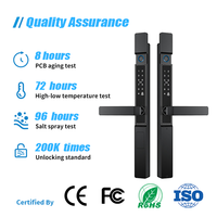 Serrure intelligente WiFi double face étanche Vertexis pour extérieur, capacité 100 empreintes digitales, mot de passe, RFID, en aluminium, pour portail et porte