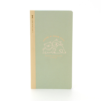 Bloc-notes Kawaii mignon et amusant, illustré à la main, de couleur écru et olive, pour scrapbooking, avec message d'amour