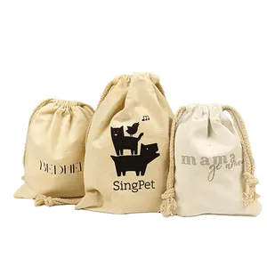 Natural Eco Friendly Cotton Canvas Drawstring Gift Dust Bag