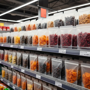 Sac <span class=keywords><strong>de</strong></span> rangement refermable Transparent givré PET <span class=keywords><strong>de</strong></span> qualité alimentaire <span class=keywords><strong>paquet</strong></span> mat <span class=keywords><strong>de</strong></span> grande taille pour noix <span class=keywords><strong>chewing</strong></span>-<span class=keywords><strong>gum</strong></span> gelée support personnalisé Ziplock - Product Image 4