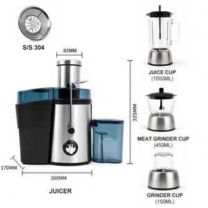 Appareils de cuisine domestiques : Machine électrique 4-en-1, mixeur, extracteur de jus, presse-fruits à froid, extracteur lent pour oranges et fruits - Product Image 6