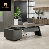 Bureau de direction contemporain en forme de L pour maison ou bureau commercial Mobilier de directeur général avec panneau de bois