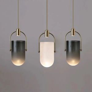 Posmoderno creativo Kitchen Island Barra de iluminación DingRoom moderno vidrio de color luces colgantes individuales - Product Image 6