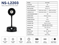 Lampe murale moderne à LED avec capteur ABS et télécommande pour usage résidentiel dans la cuisine, la chambre et le salon
