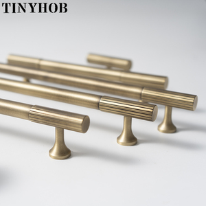 Puxador de Latão para Gavetas e Armários, Puxador e Botão de Latão Puro C-3720, Novo Estilo Nórdico Simples, Luxo Leve e Moderno - Product Image 2