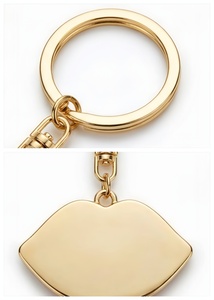 Rugged & Deformation-resistant Alloy Keychain Accessories Red Lips Graphic Design <b>Custom</b> Keychain for Bag Car <b>Key</b> - Product Image 3