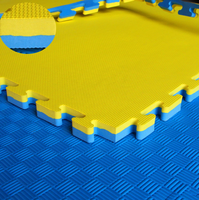 Tapete de Espuma EVA de Cinco Líneas, 100x100cm, Antideslizante, Impermeable, para Gimnasio, Absorción de Impactos, Encajable, Venta al Por Mayor de Fábrica OEM
