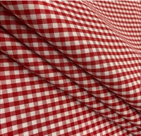 Tissu popeline à carreaux teint en fil, 100% coton, fil fin, tissu de qualité supérieure