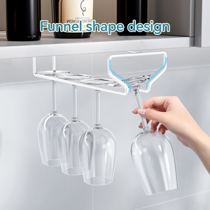 Soporte para copas de vino de alta calidad, colgador debajo del gabinete, estante para copas de vino, estante de almacenamiento colgante de cocina, Organizador - Product Image 6
