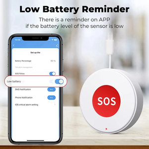 Tuya thông minh Wifi SOS nút khẩn cấp người già và trẻ em Home an ninh báo động chuyển đổi pin Powered làm bằng nhựa - Product Image 3