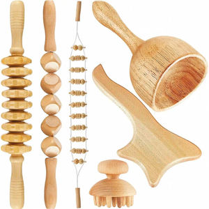 Holz Guasha Massage Holz Werkzeug Kopfhaut Massage gerät Ganzkörper Muskel Schmerz linderung Therapie Holz therapie Massage Werkzeuge Set - Product Image 1