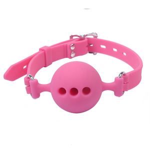 Bavaglio a sfera traspirante in Silicone per restrizioni di schiavitù per adulti gioco sessuale - Product Image 5