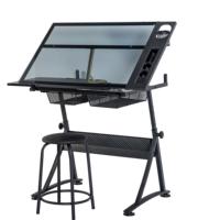 Vente en gros de plans de bureau à dessin en bois moderne à hauteur réglable DIY