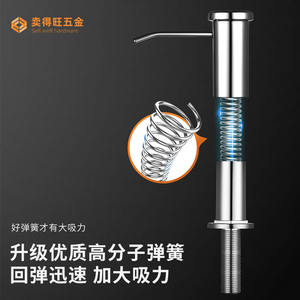 Distributeur de savon manuel Sell Well Hardware avec tube d'extension, pression manuelle, installation facile, matériau ABS, finition électrolytique - Product Image 1