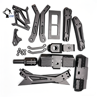 Composants structurels en aluminium usinés sur mesure par CNC, pièces de robotique et d'automatisation de précision à trous multiples, légères, haute résistance, OEM