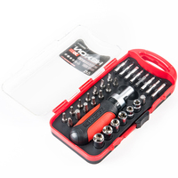 30 Buah TPR Menangani CRV Socket Slot Ph Torx Bit Ratcheting Ratchet Obeng Driver Kit Set