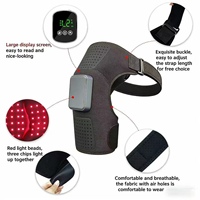Pemijat bahu LED lampu merah dengan Panas & getaran, perangkat perawatan bahu leher portabel, dapat diisi ulang USB