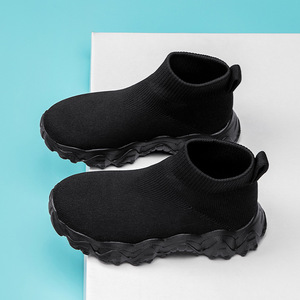 Spring Mesh Knit Sporty Sneakers Round <b>Toe</b> EVA Sole Breathable Lightweight Casual <b>Socks</b> Shoes <b>For</b> Kids Men Women - Product Image 4