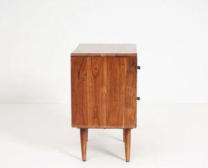 Mesita de Noche Moderna de Madera Hecha a Mano con Amplio Diseño de Dos Cajones, Mueble Duradero para Dormitorio, Decoración Elegante para el Hogar - Product Image 3