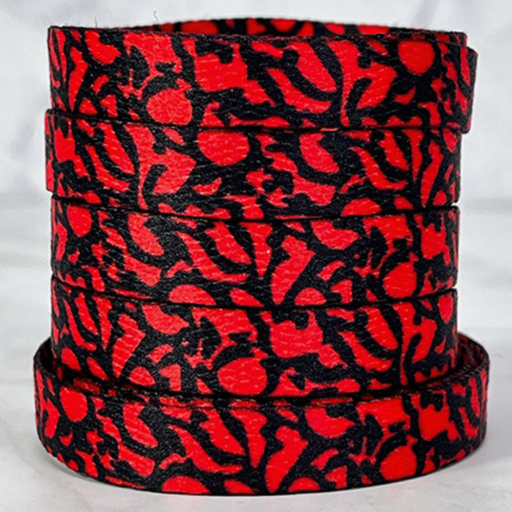 18 Dark Red Leopard Print