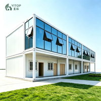 Maison de luxe préfabriquée mobile à 2 étages de 40 pieds, en conteneur plat, pour bureau ou habitation