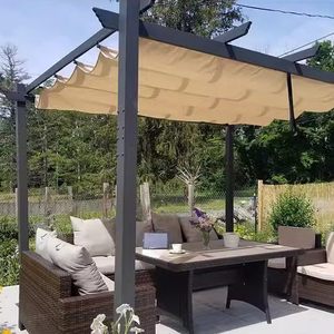 Vague télescopique étanche à la pluie <span class=keywords><strong>voile</strong></span> piscine rétractable pare-soleil auvent Gazebo extensible auvent jardin pare-soleil écran - Product Image 6