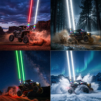Lampes LED RGB 2-en-1 de 2 et 3 pieds avec faisceau laser pour UTV ATV 360 °   Clignotant à changement de couleur avec contrôle par application Bluetooth 12V