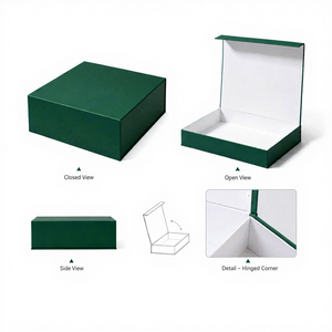 Boîtes d'emballage en carton rigide écologiques et recyclables imprimées sur mesure pour l'expédition e-commerce, forme carrée, vente en gros, kraft - Product Image 2