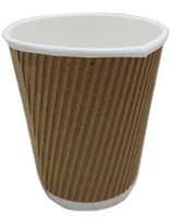 Vasos de Papel Ondulados Premium con Logotipo Personalizado, Vasos Desechables para Café, Vasos Ecológicos Aislantes para Bebidas - Product Image 4